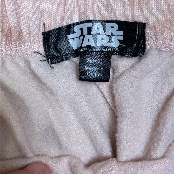 Star Wars Tie Dye Pink Loungewear Set - Top 4/5, Bottom 6/6X Baby Yoda PRECIOUS - Picture 3 of 8